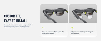 XREAL xbx a01+ Prescription Lenses - Rimless Optical Inserts